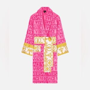 Authentic Versace Fuchsia and Gold Robe